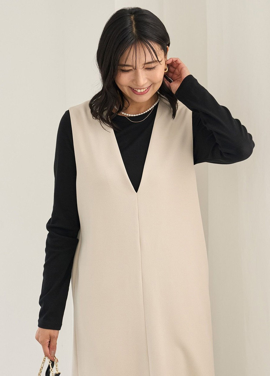 棉混喀什米爾圓領上衣